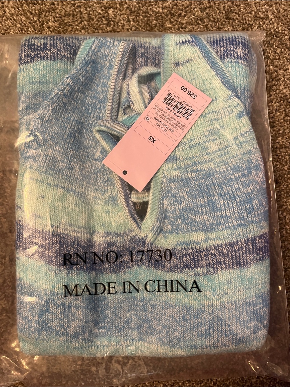 Light Blue Gradient Knit tank top